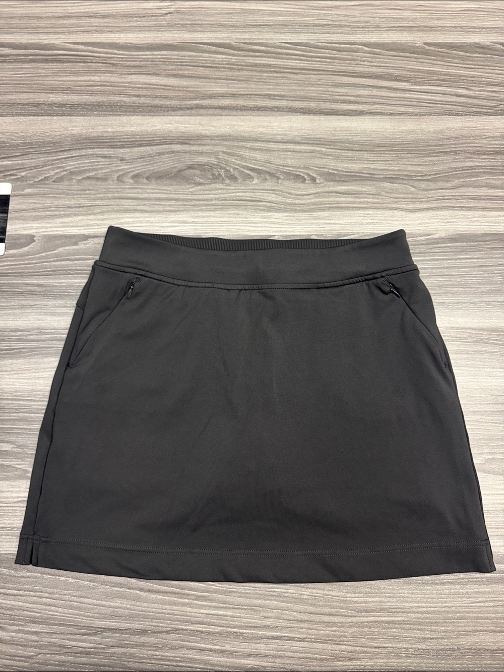 Black Performance Mini Skirt with Zip Pockets